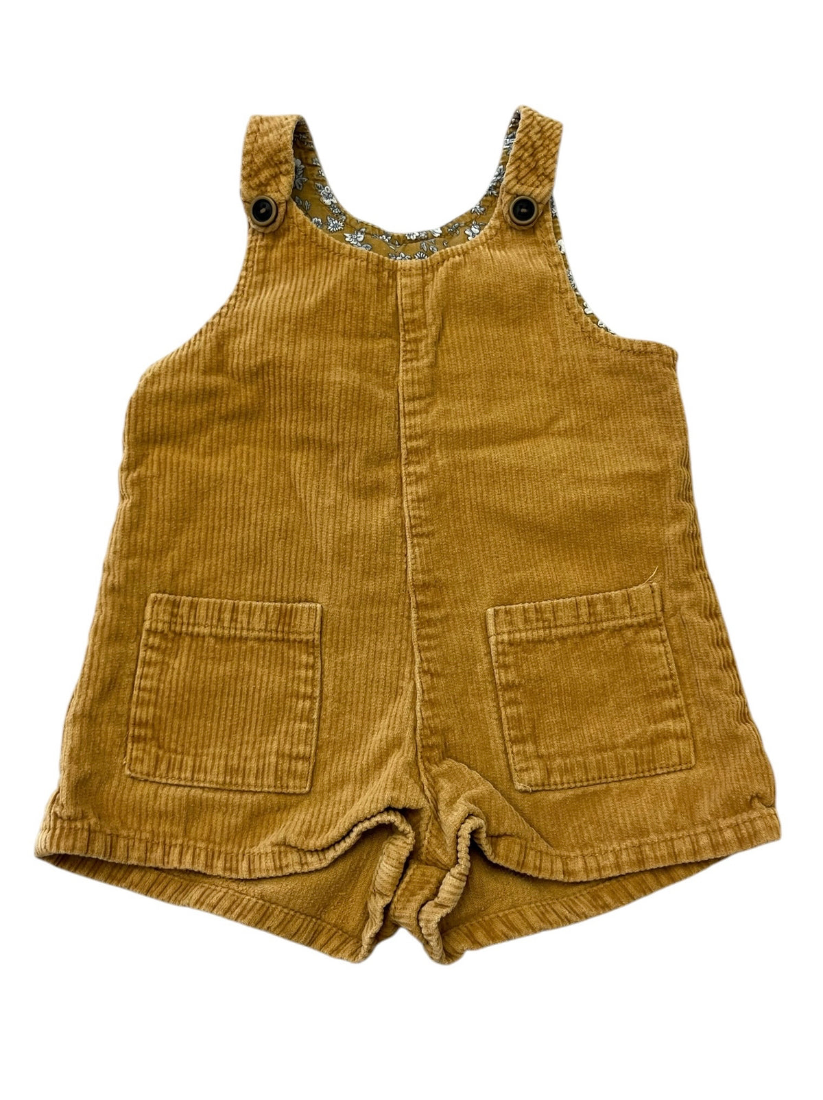 Zara Yellow Corduroy Overalls Size 12-18 Months