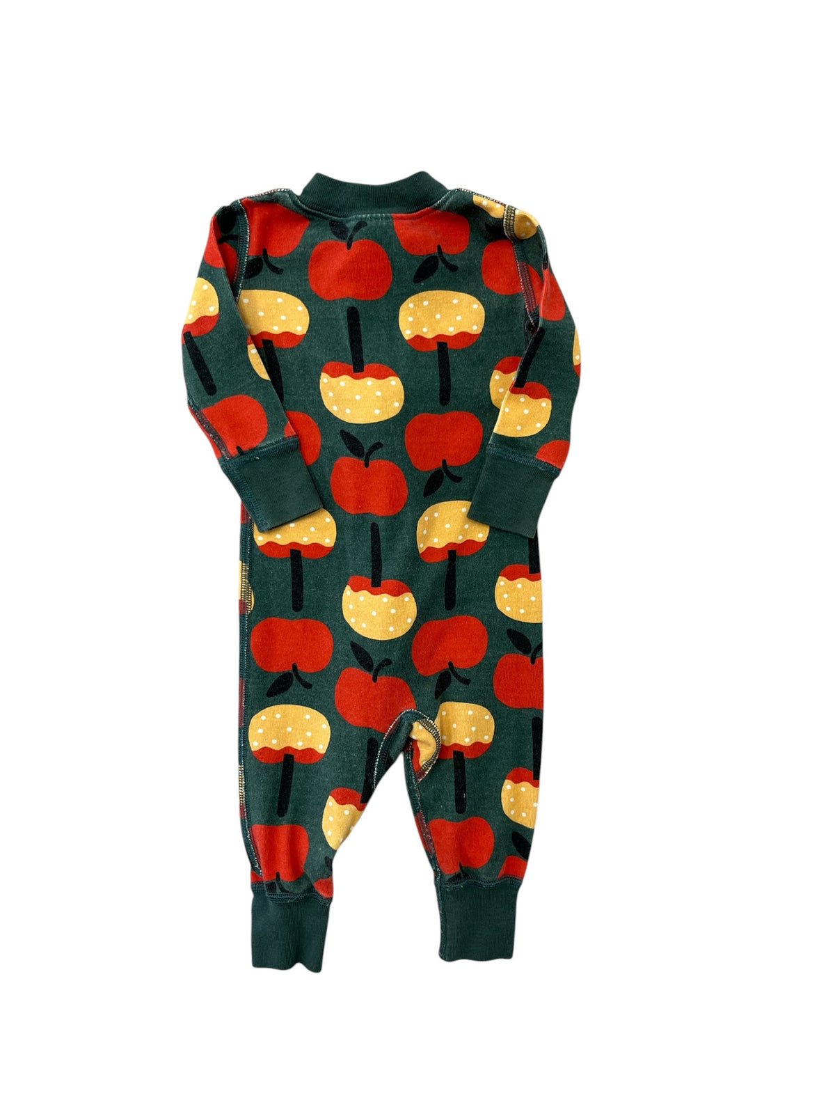 Hanna Andersson Apples One-Piece Cotton Pajamas  Size 3-6 Months