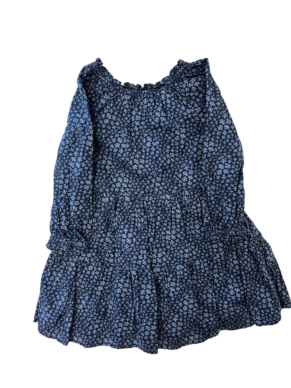 Gap Blue Flowered Long-Sleeve Dress Size 3T