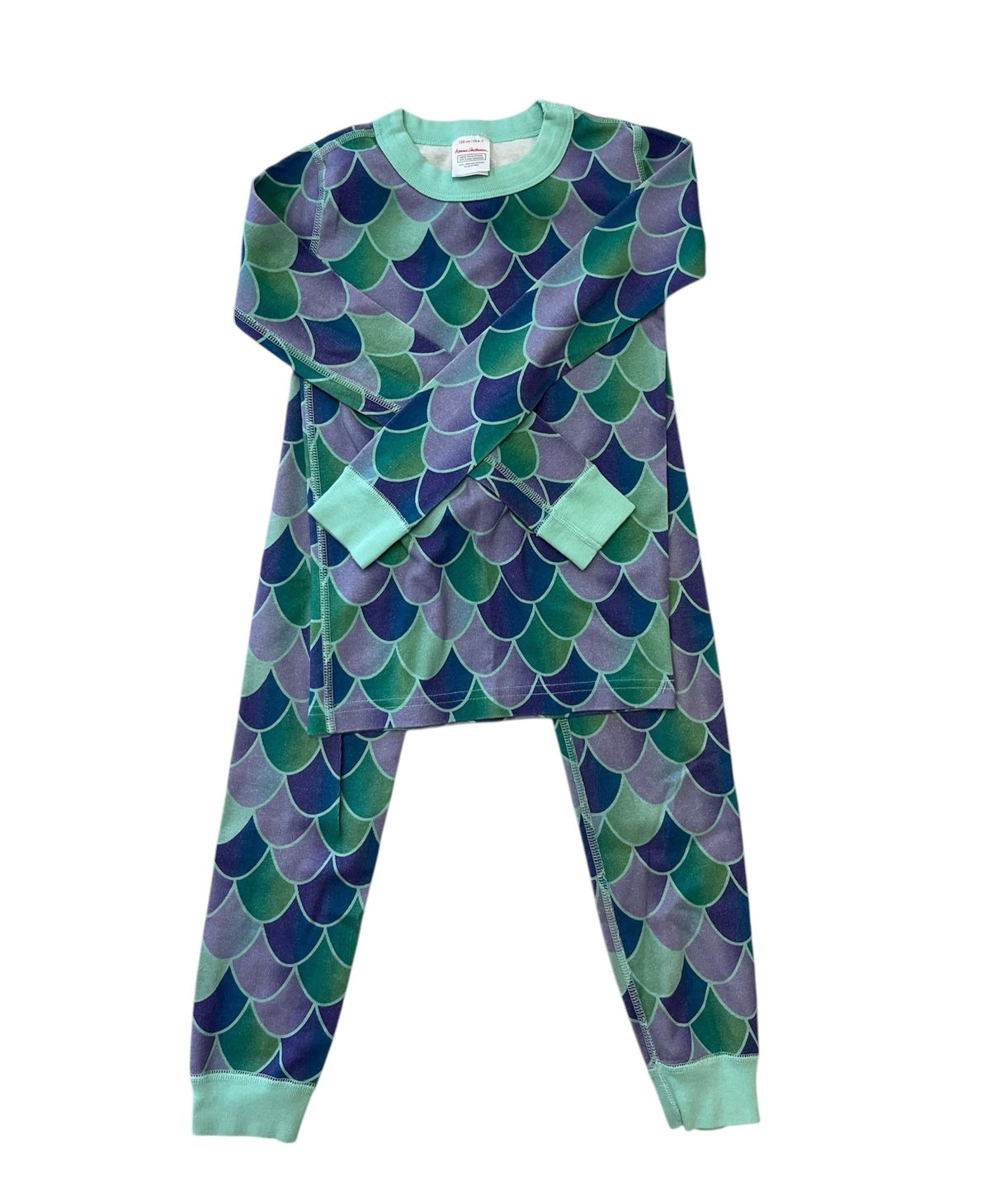 Hanna Andersson Purple Mermaid Two-Piece Cotton Pajamas  Size 6-7