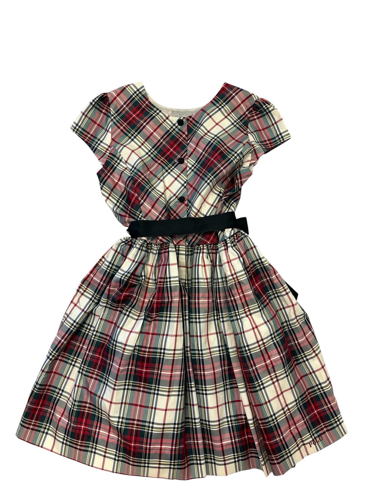 Ralph Lauren Red Plaid Christmas Dress Size 16