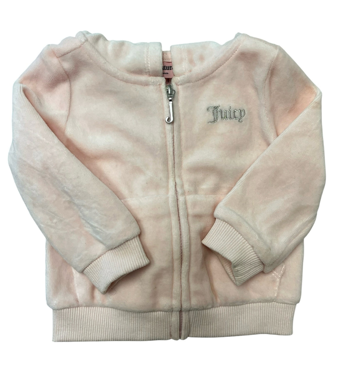 Juicy Couture Pink Velour Zip Sweatshirt Size 6-9 Months