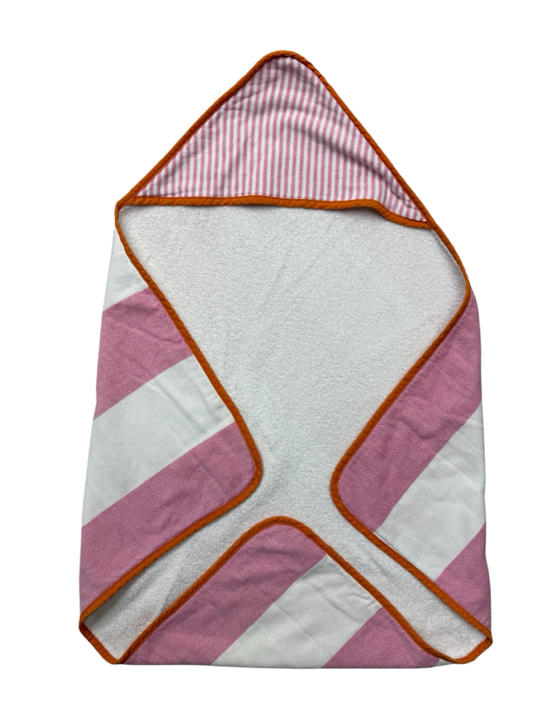 Serena and Lily Hooded Pink and White Striped Towel