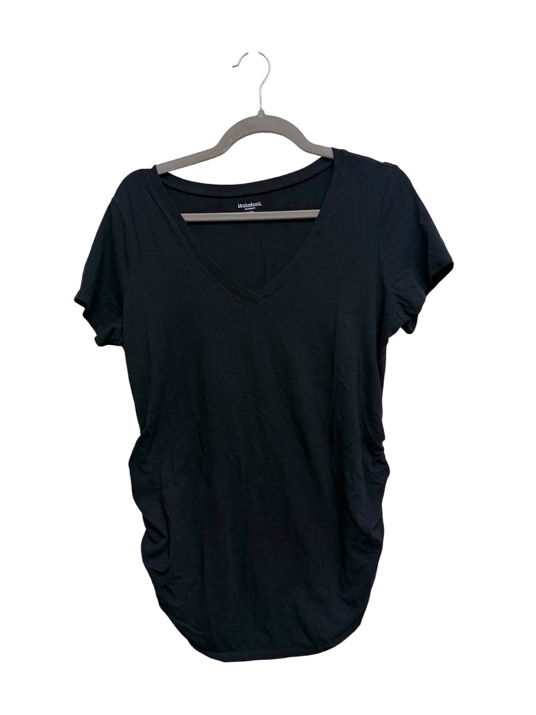 Size Large Motherhood Black Maternity Short-Sleeve Shirt