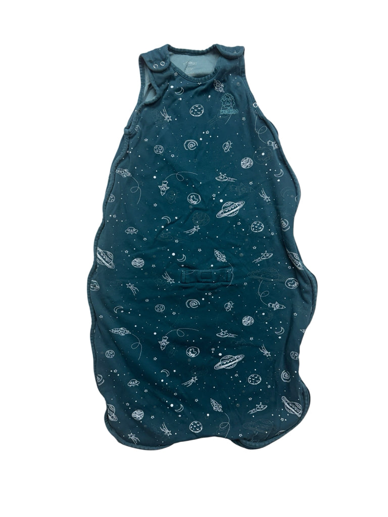 Size 2-4 Woolino Merino Wool 4 Seasons Green Sleepsack with Planets