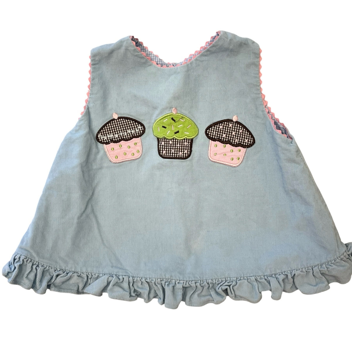Petit Palace Blue Corduroy Cupcake Shirt Size 3T