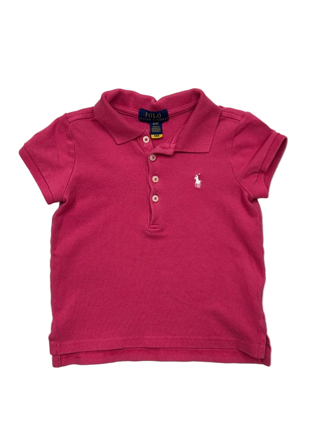 4T Ralph Lauren Pink Polo Short-Sleeve Shirt