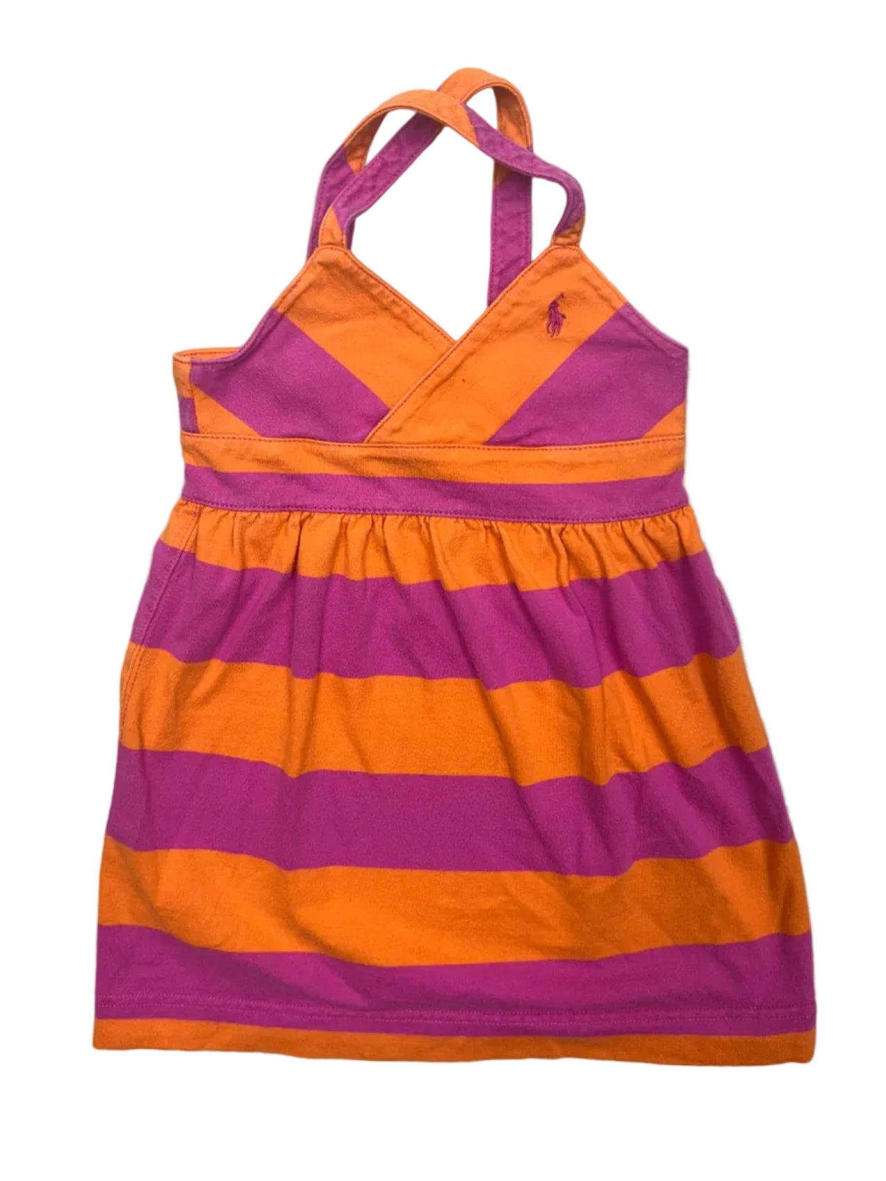 3T Ralph Lauren Pink and Orange Striped Dress