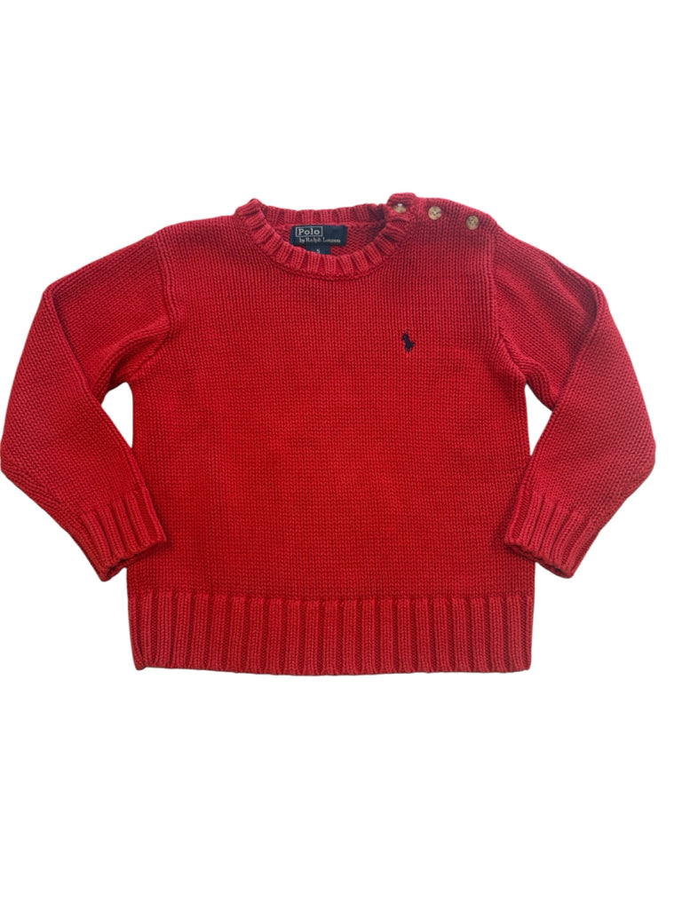 Ralph Lauren 100% Cotton Red Sweater Size 5