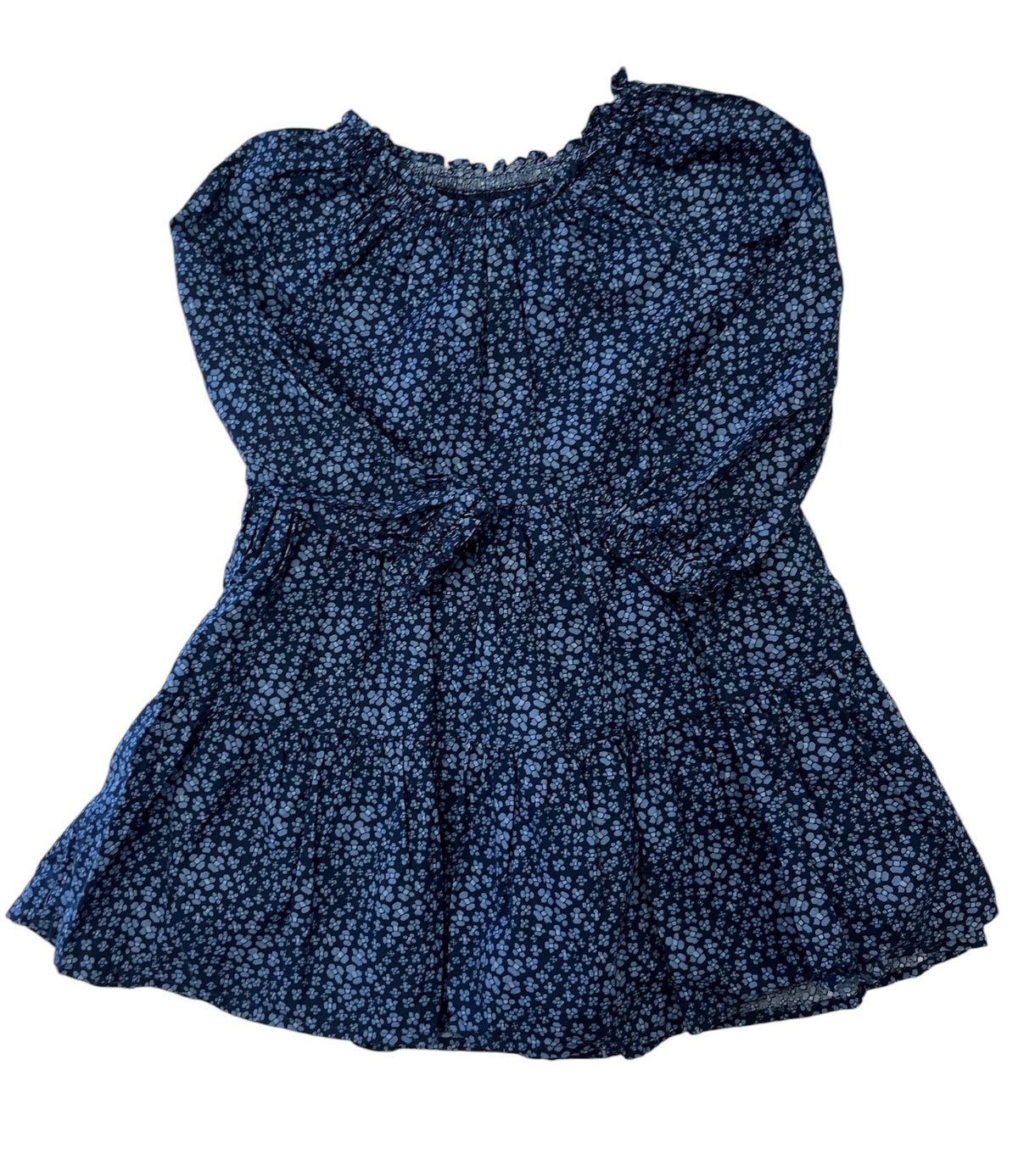 Gap Blue Flowered Long-Sleeve Dress Size 3T