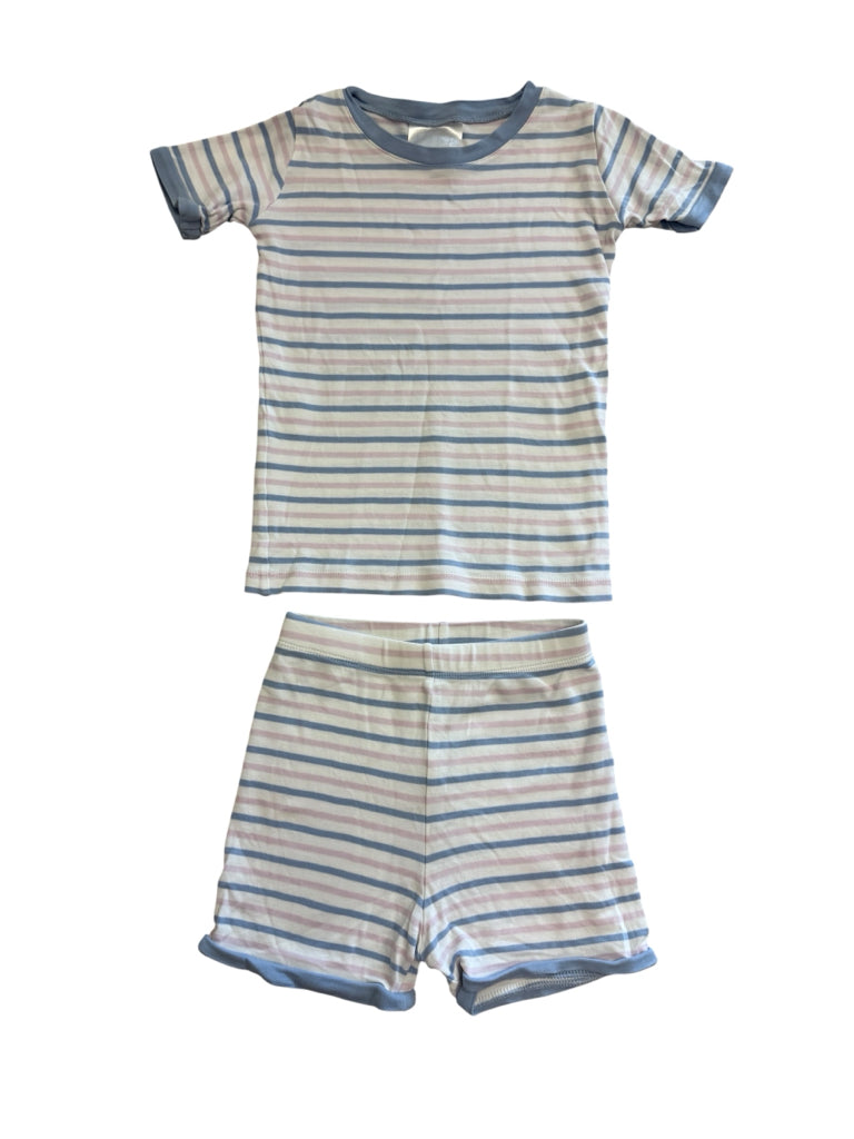 Lake 100% Pima Cotton White with Pink and Blue Stripes Pajamas Size 5