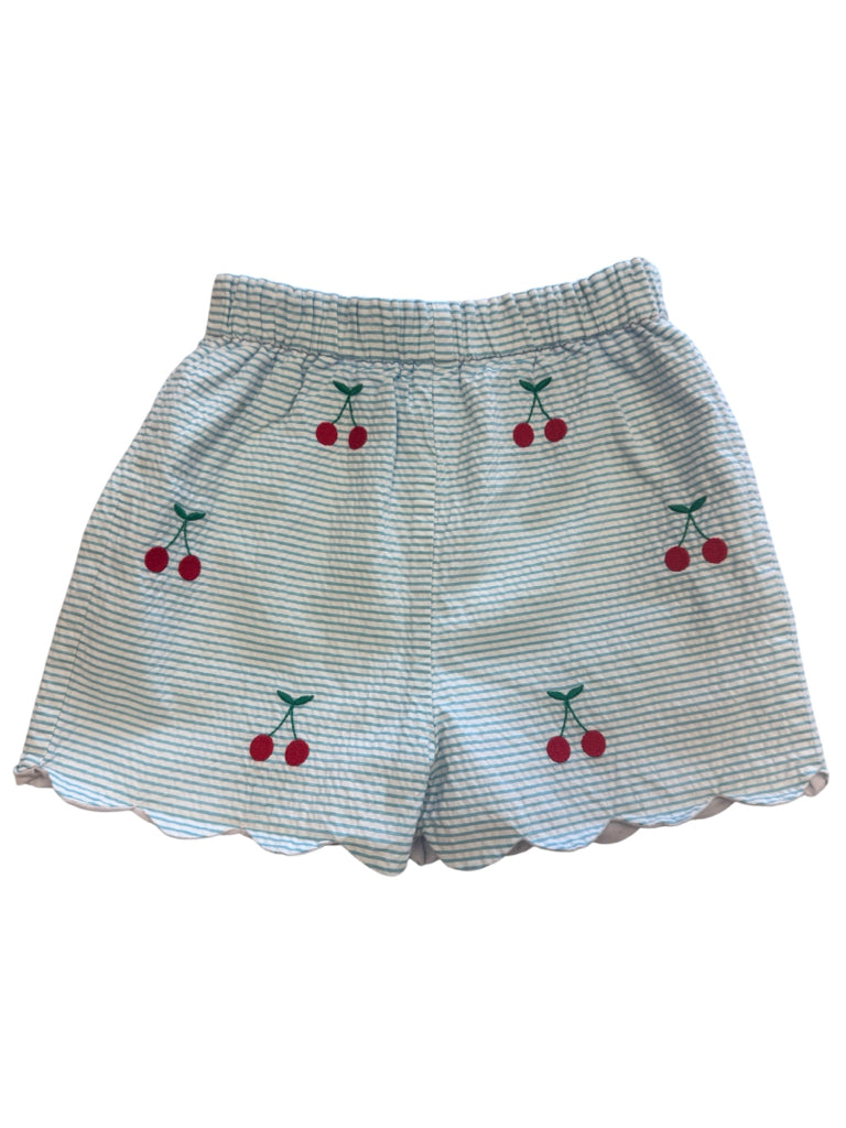 Little English 100% Cotton Blue and White Seersucker Shorts Size 4T