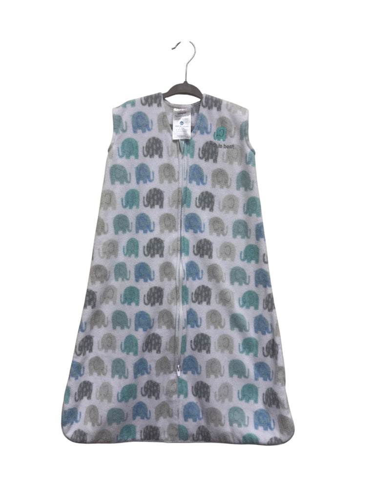 Size 6-12 Months Halo White Microfleece Sleepsack with Elephants
