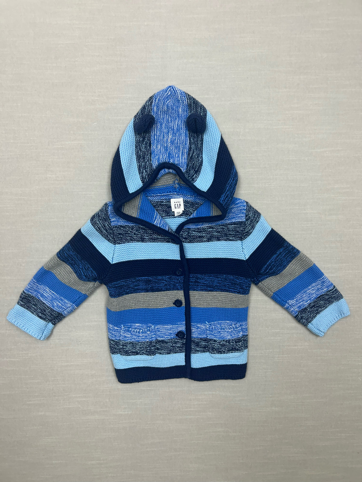 18-24 Months Gap Blue Sweater with Hood and Ears