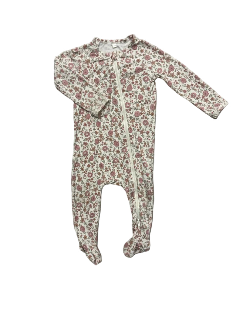 6-12 Months Quincy Mae Beige Bamboo Footie Pajamas