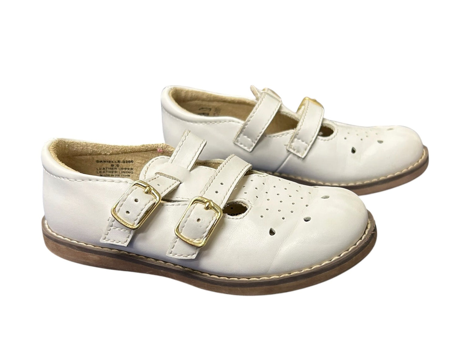 Toddler Shoe Size 9 Footmates White Leather Mary Janes