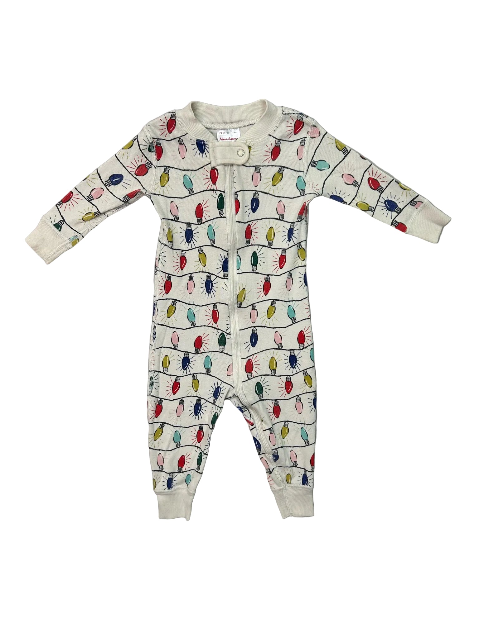 6-12 Months Hanna Andersson Christmas Holiday Light PJs