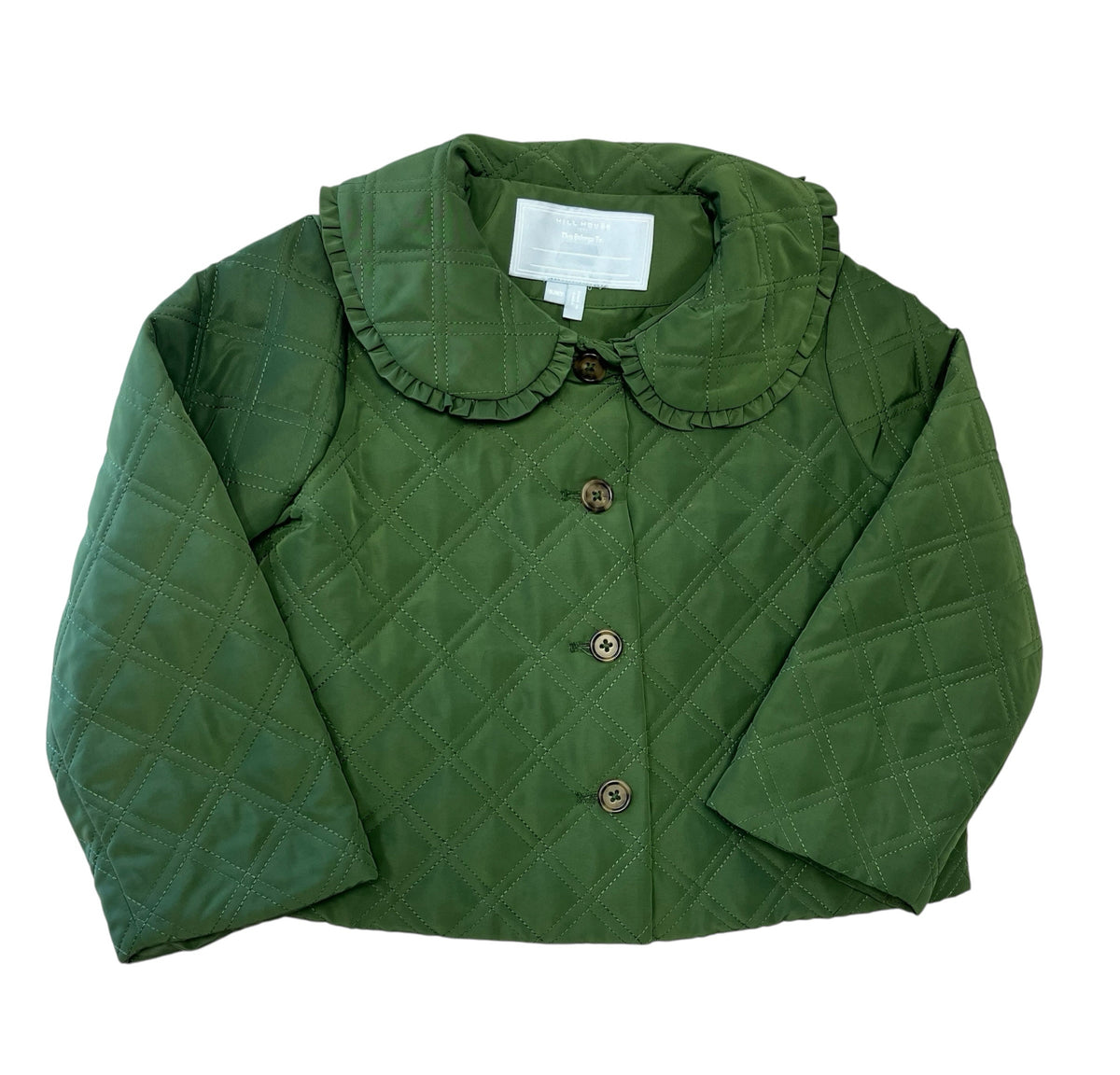Hill House Green Quilted Jacket Size 5-6