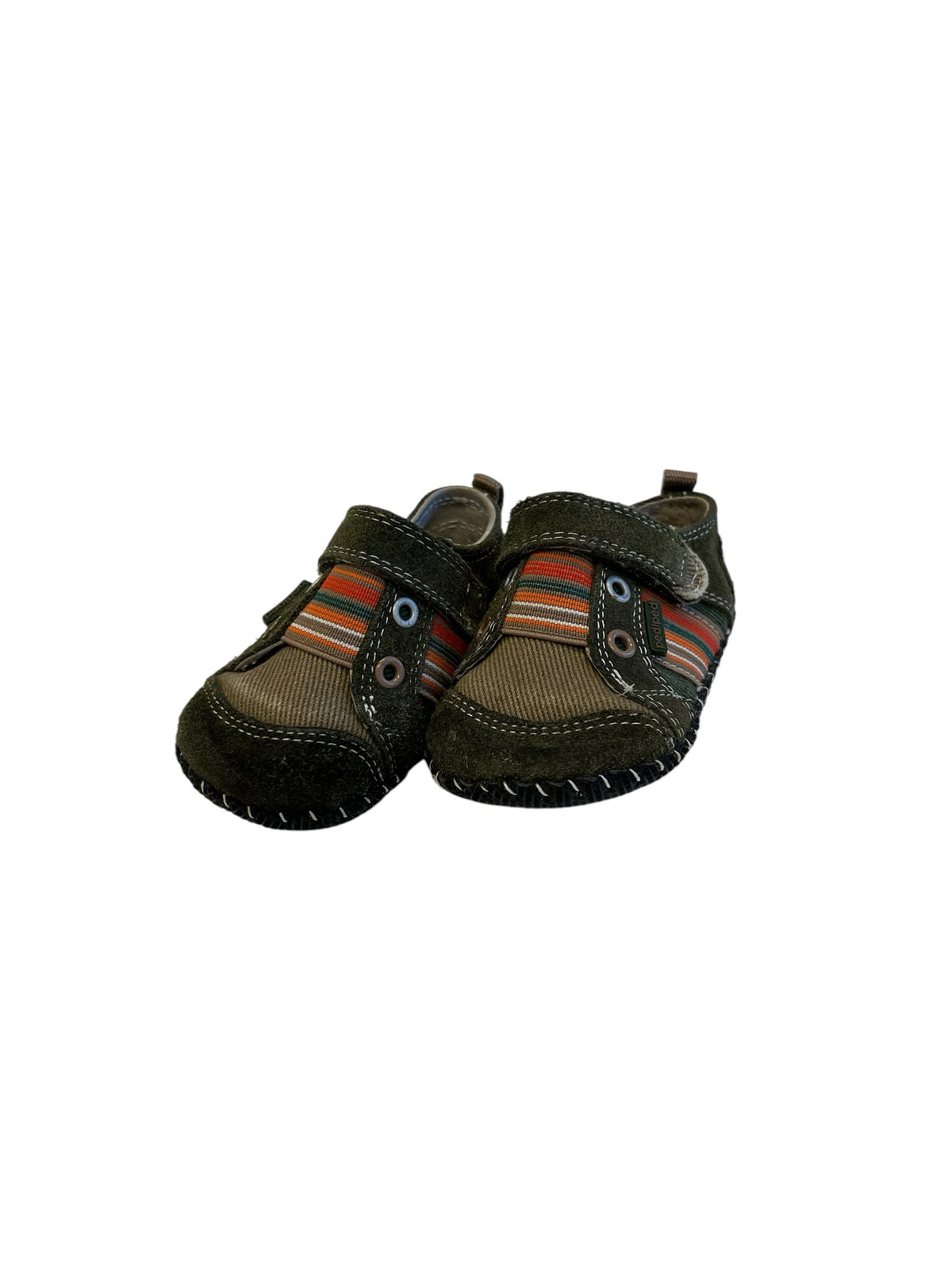Pediped Green Leather Sneakers Size 6-12 Months