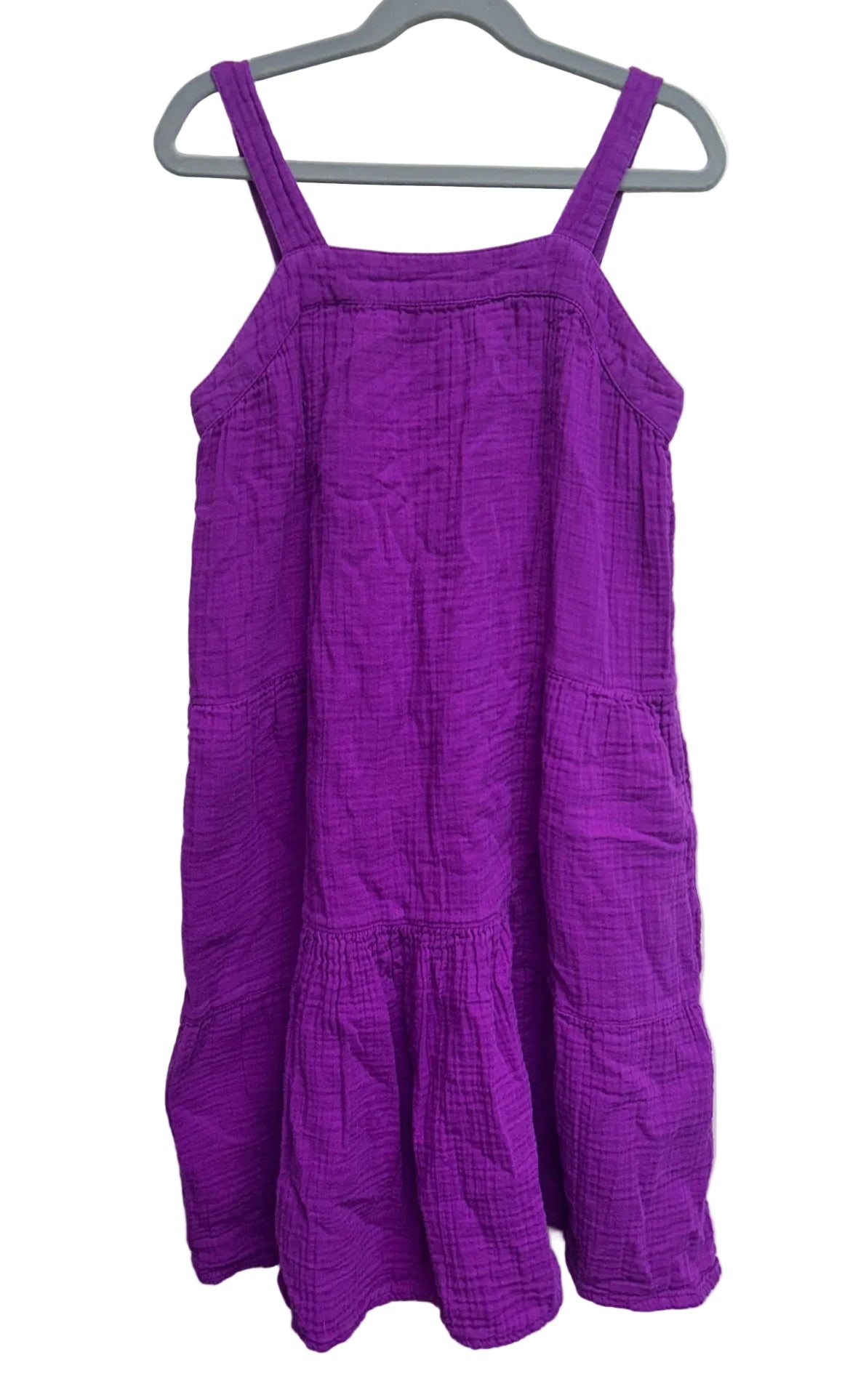 Size L (10) Gap Purple Cotton Gauze Sleeveless Dress