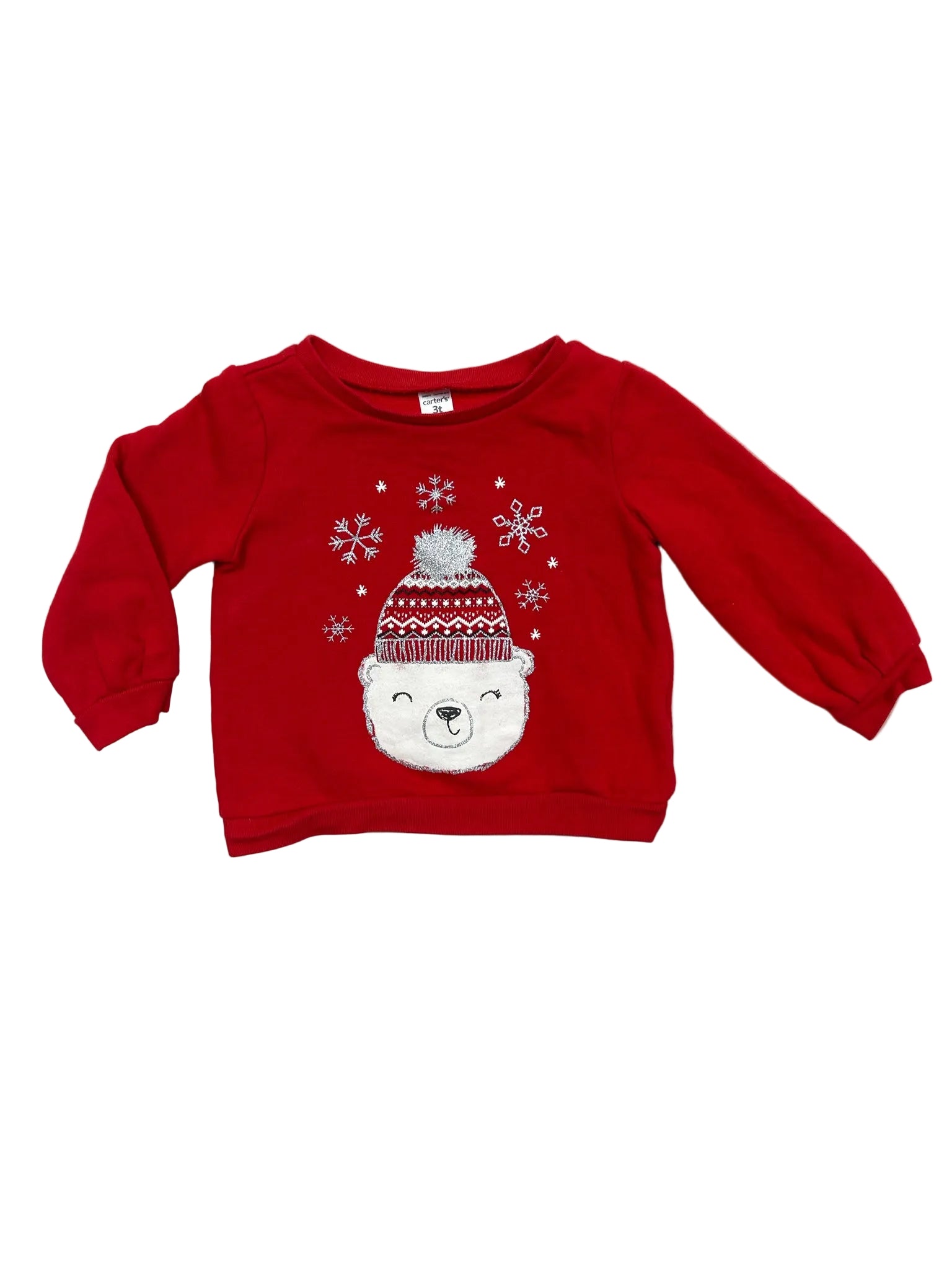 3T Carter's Red Christmas Sweatshirt
