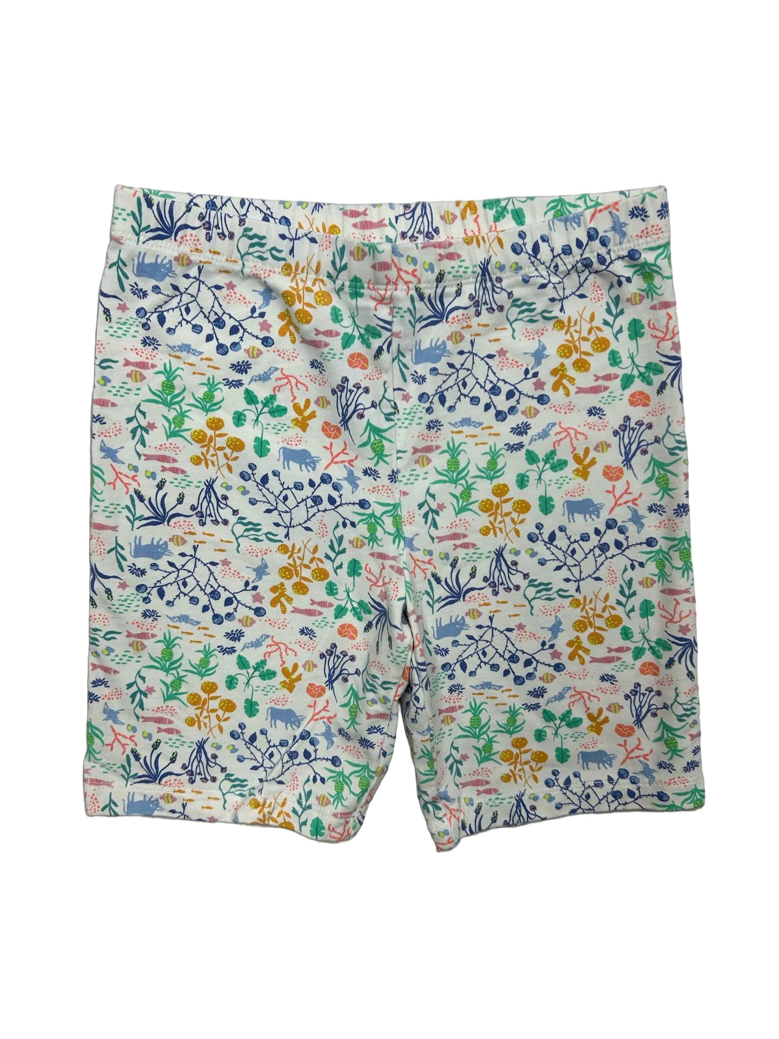 Size 10 Tea Collection Bike Shorts w/ Under the Sea Print