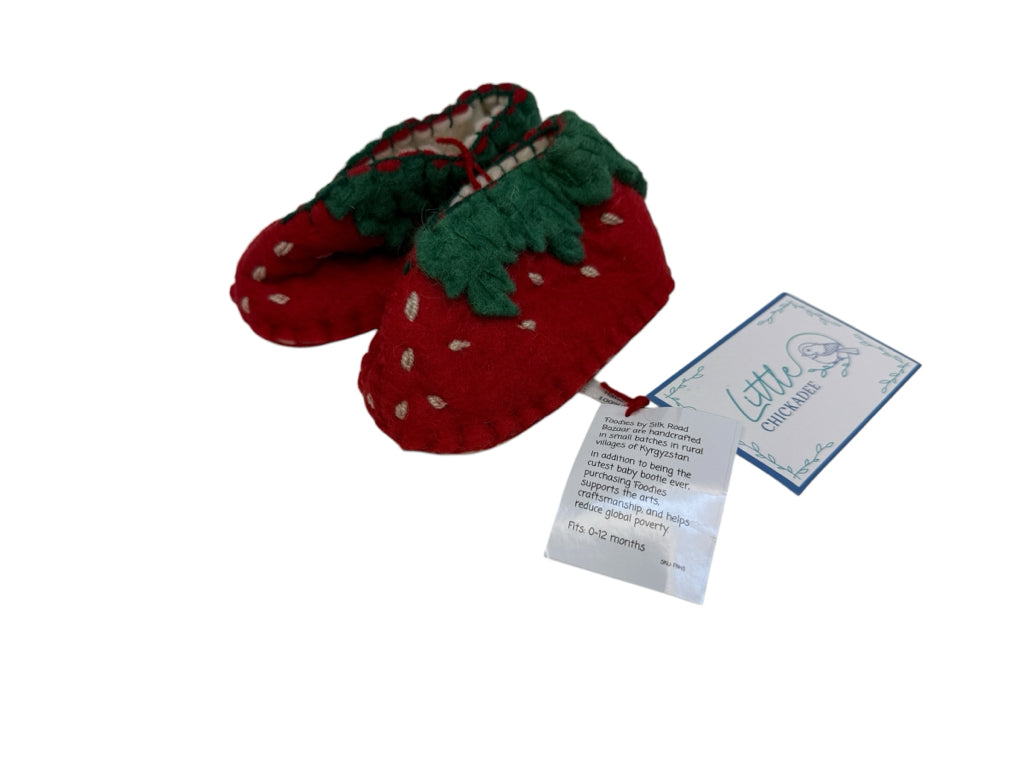 Zooties NWT Strawberry Booties 0-12 Months