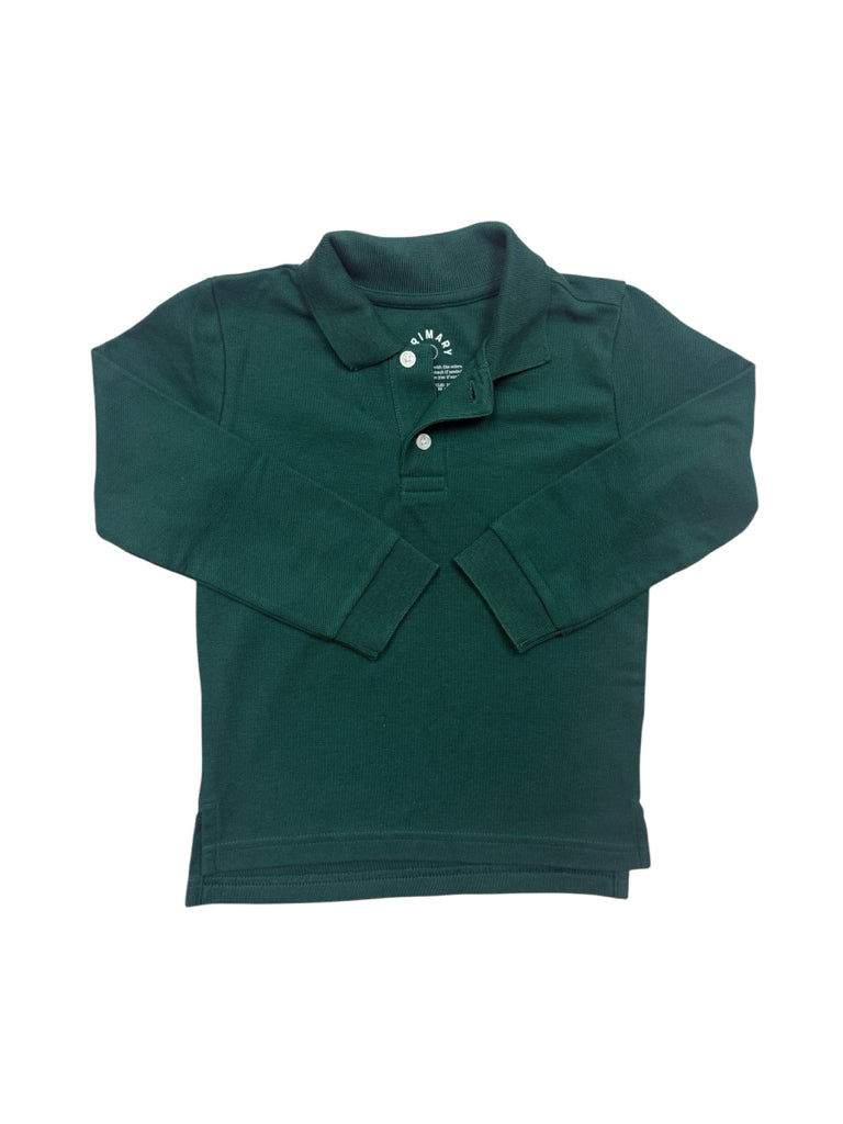 3T Primary Green Long-Sleeve Polo Shirt
