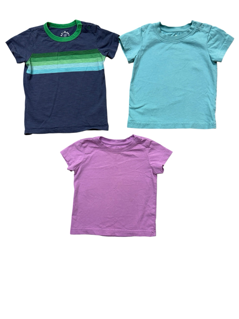 Size 12-18 Months 100% Cotton Primary Short-Sleeve Shirt Set of 3